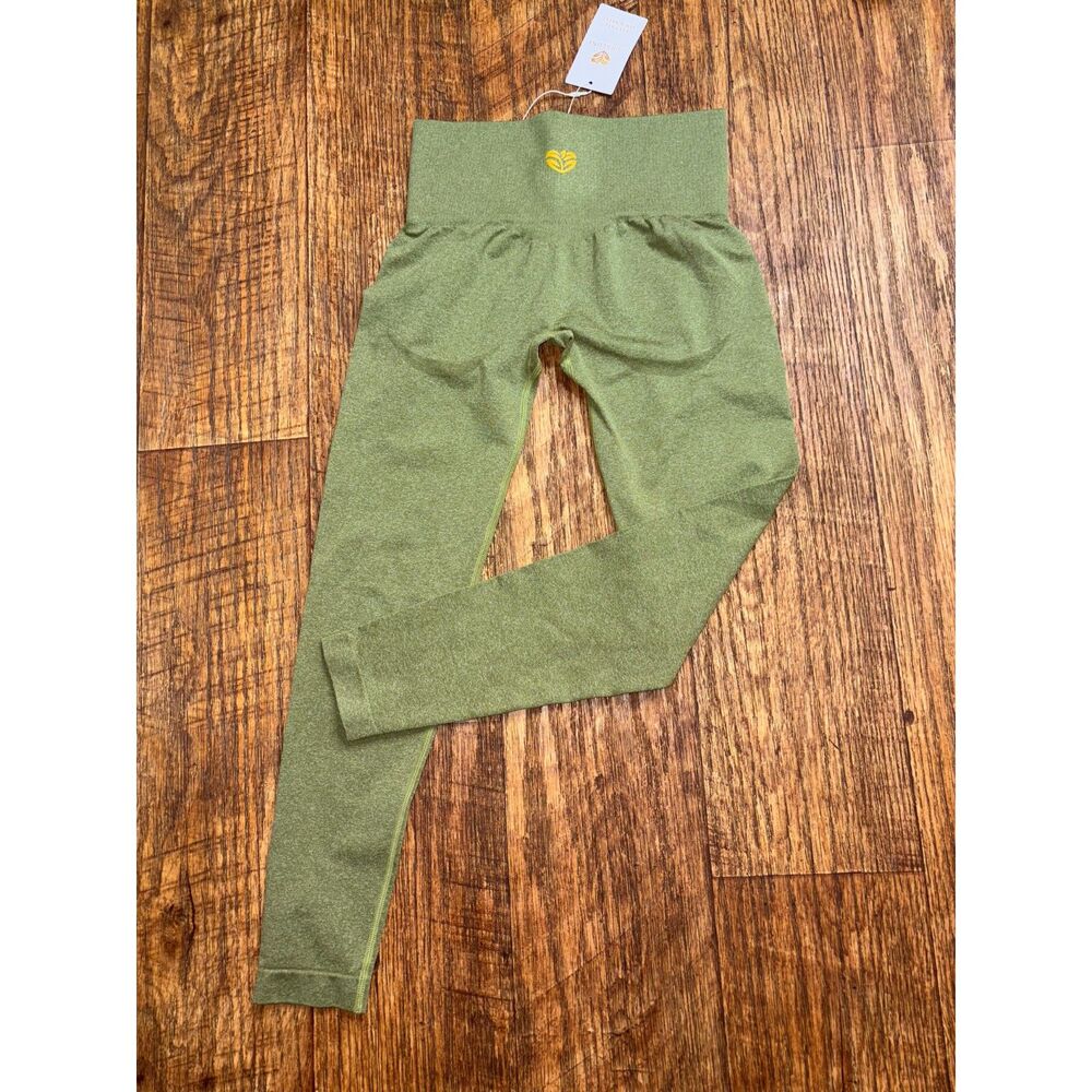 AuraLune Sage Green Leggings Girls Size Small Activewear